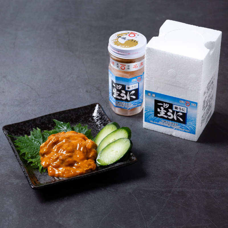 一汐 紫 生 うに ムラサキウニ 55g 冷凍 瓶 ご飯のおとも 酒の肴 下関 山口