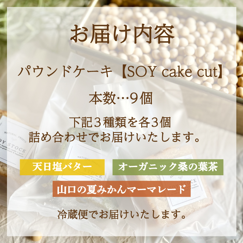 パウンドケーキ 3種 セット 9個 カット 冷蔵 9個セット
