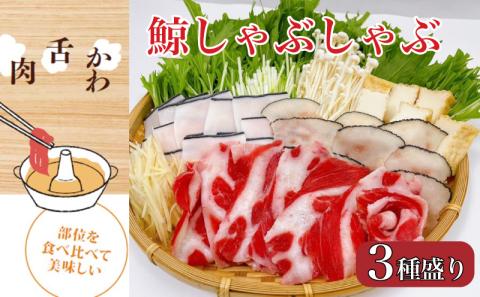 【下関】鯨 しゃぶしゃぶ 3種盛り セット【山賀】 くじら クジラ