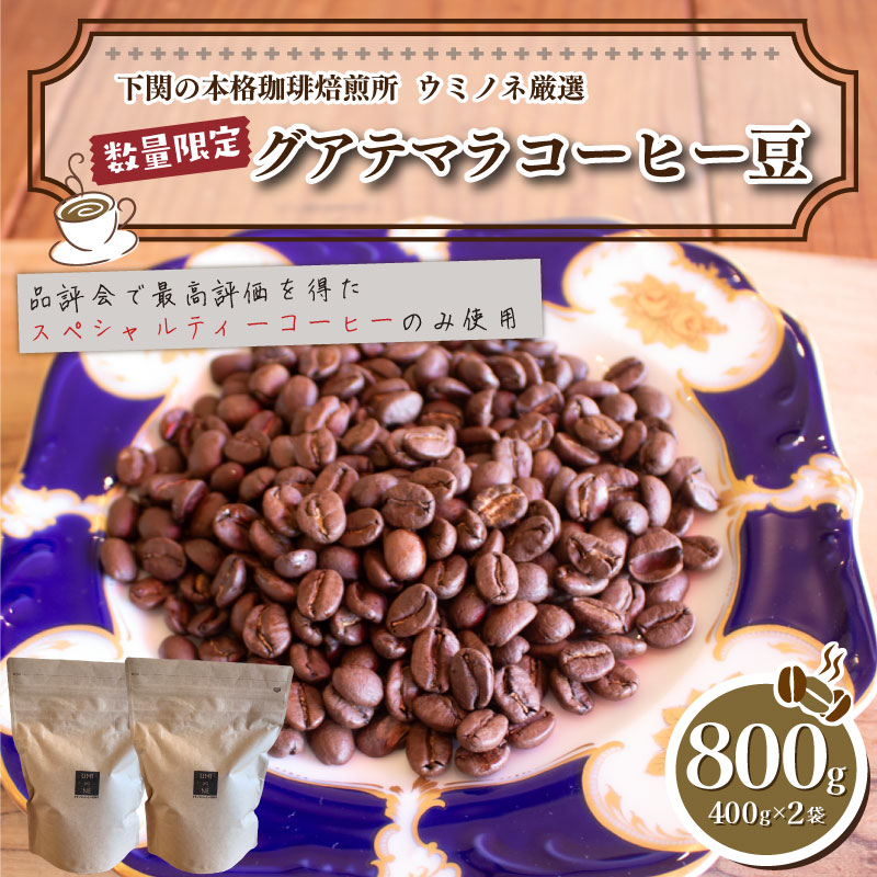 【深煎り】  訳あり コーヒー豆 800g ( 400g × 2袋 ) 数量限定 グアテマラ 珈琲 自家焙煎 下関 山口