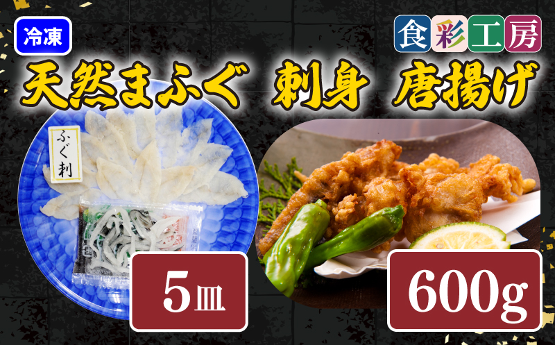 下関発！天然ふぐ刺身 5人前・ふぐ唐揚600g　～しものせき食彩工房～
