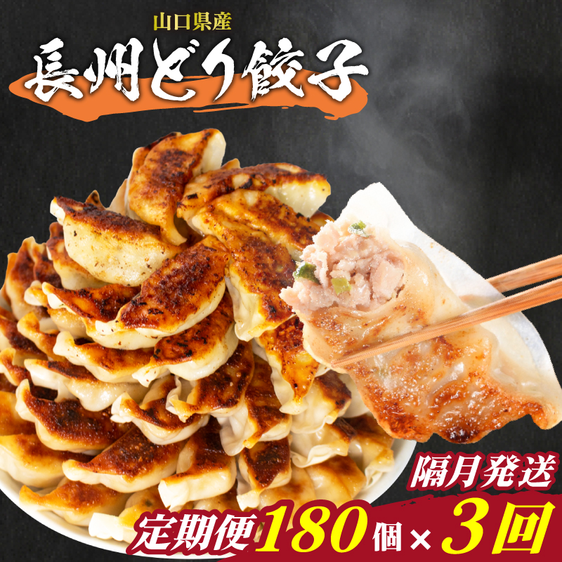 訳あり 長州どり餃子 3回 隔月 定期便 180個 12個×15パック 冷凍 長州どり餃子【隔月発送】180個× 3回