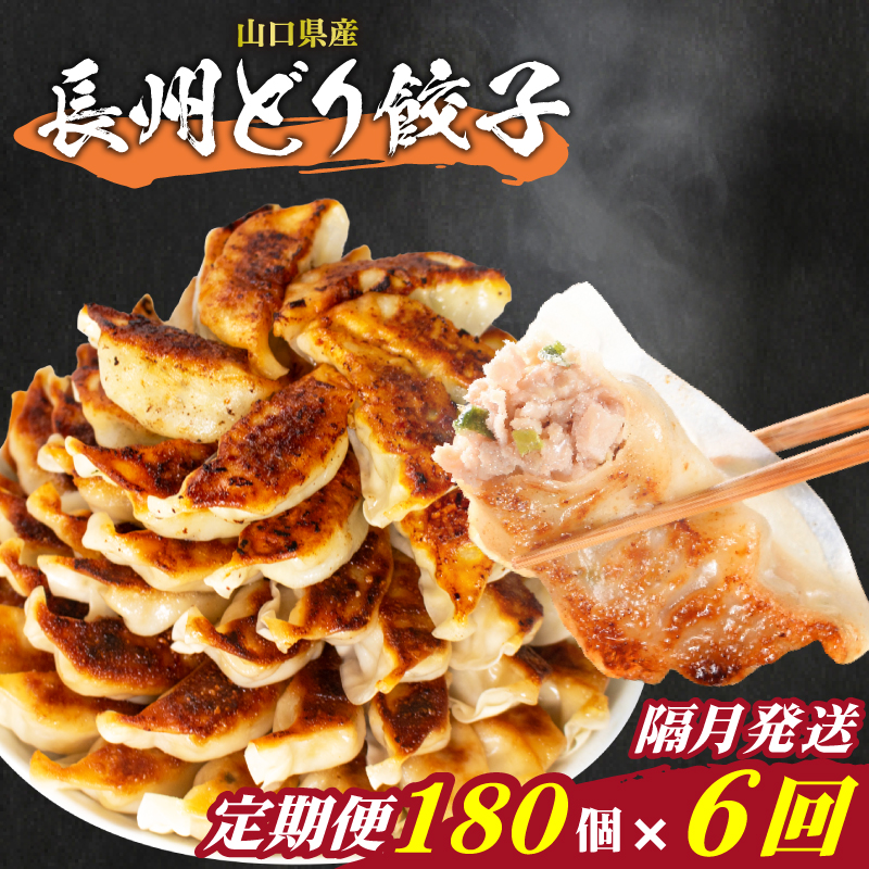 訳あり 長州どり餃子 6回 隔月 定期便 180個 12個×15パック 冷凍 長州どり餃子【隔月発送】180個× 6回