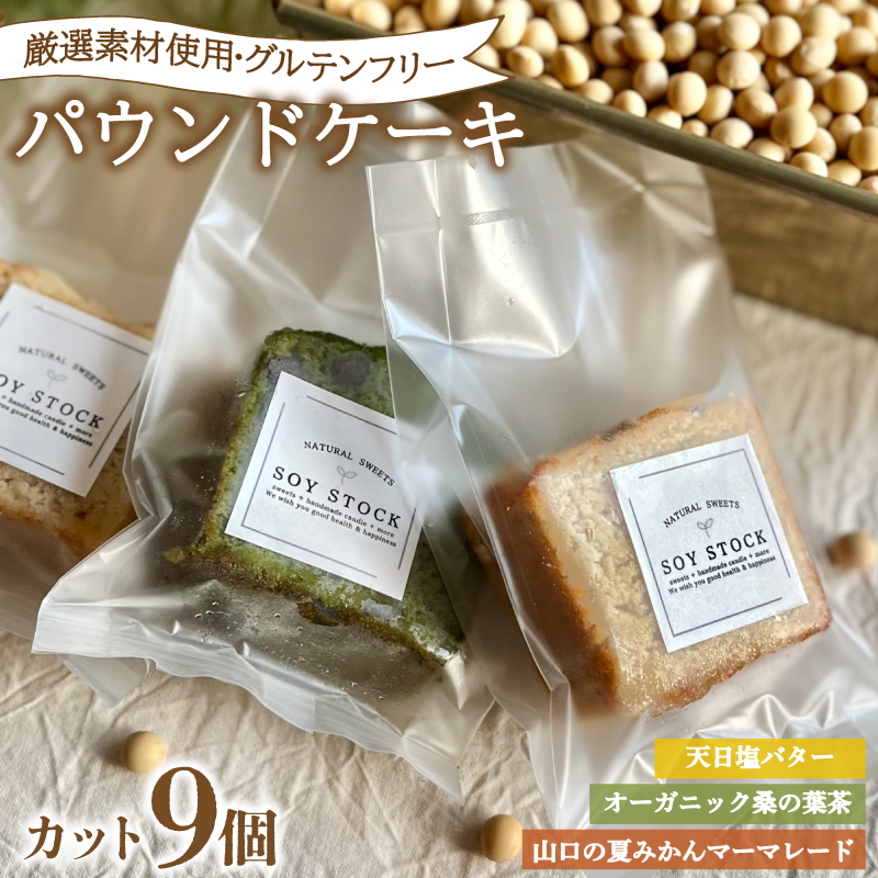 パウンドケーキ 3種 セット 9個 カット 冷蔵 9個セット