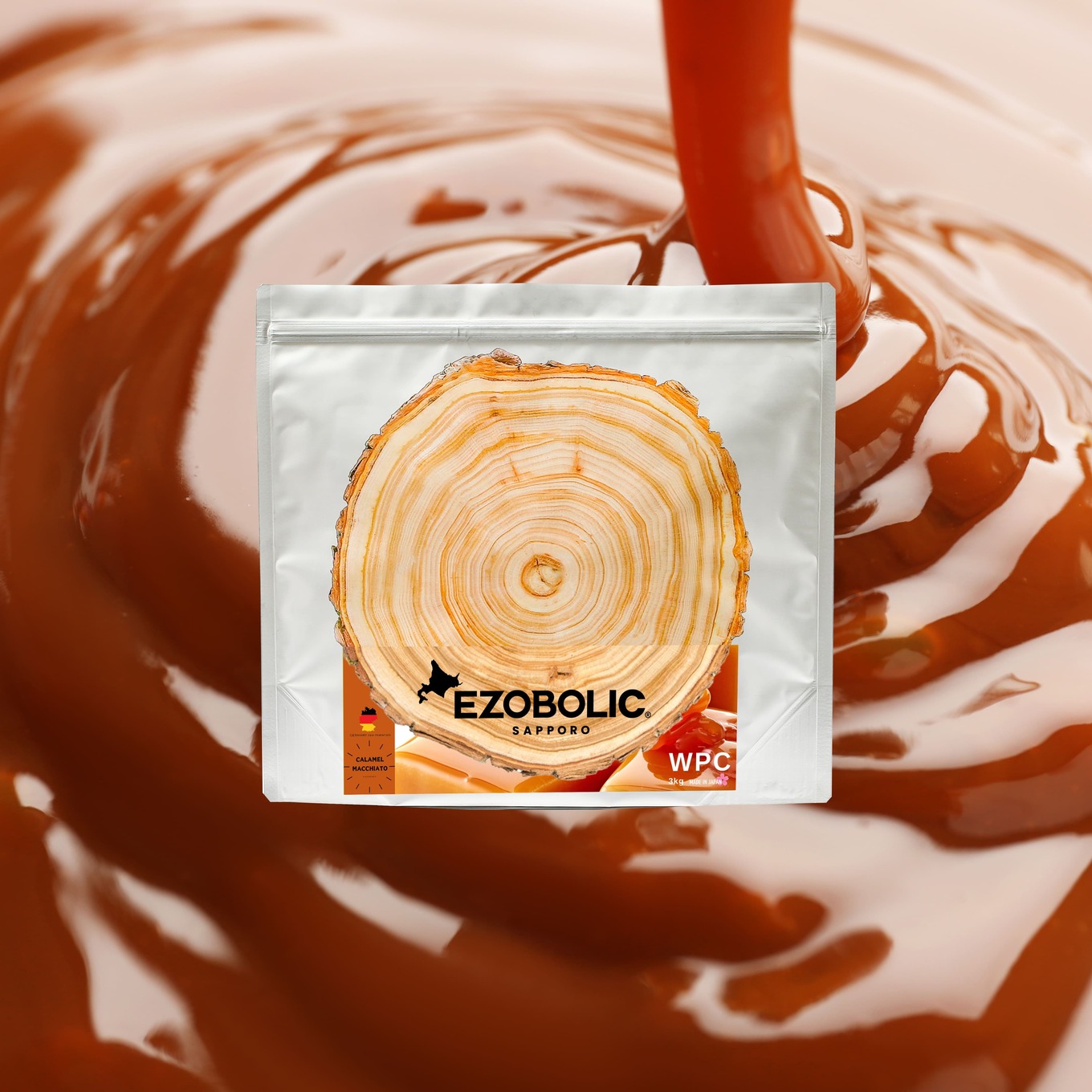 【キャラメルマキアート風味】 EZOBOLIC プロテイン 1kg キャラメルマキアート風味 1kg