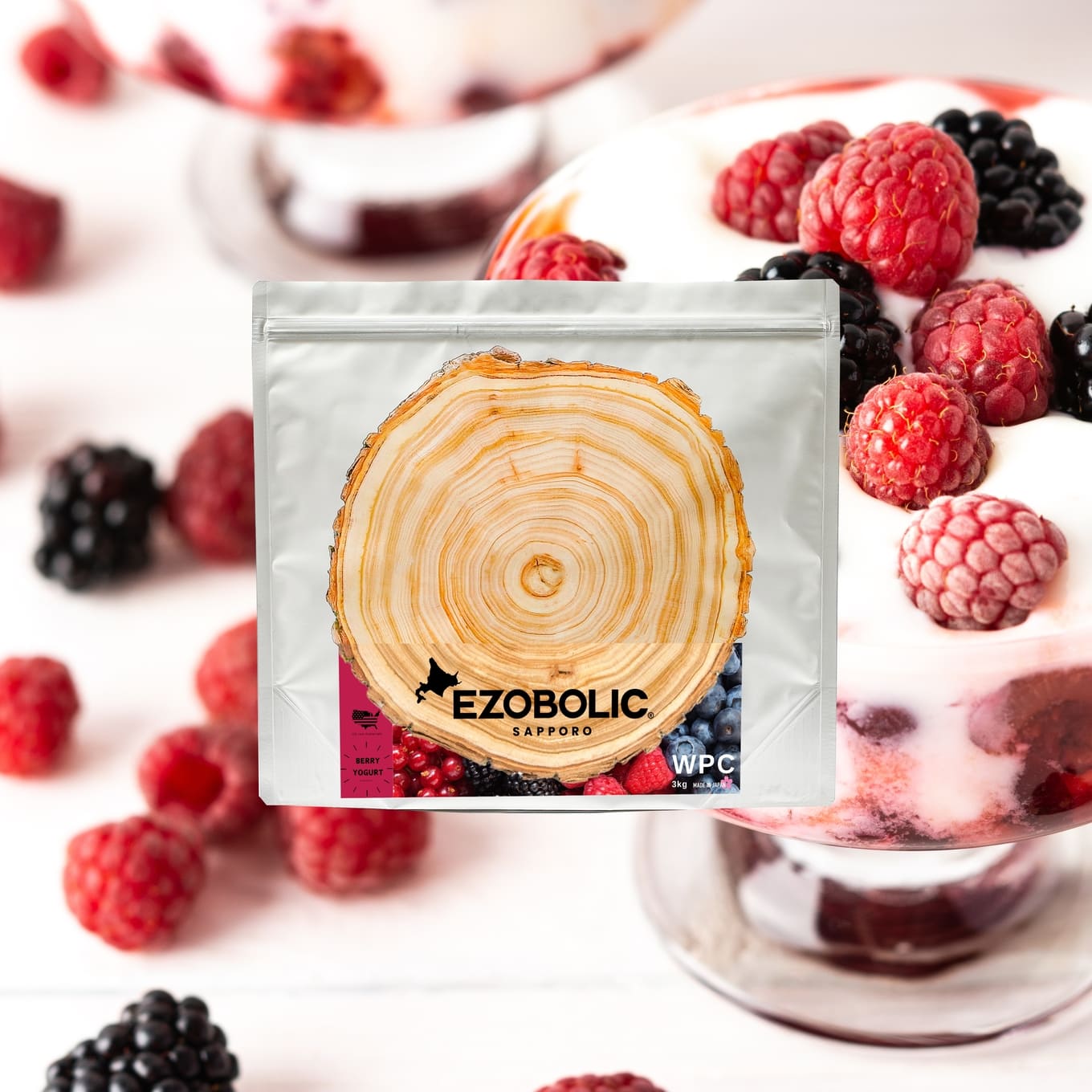 【ベリーヨーグルト風味】 EZOBOLIC プロテイン 1kg ベリーヨーグルト風味 1kg