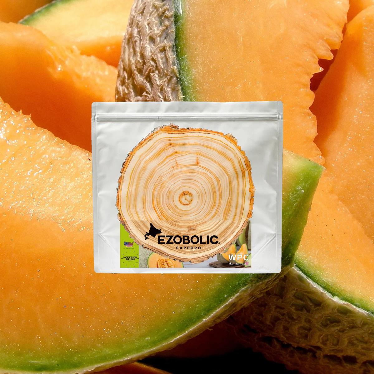 【北海道メロン風味】 EZOBOLIC プロテイン 1kg 北海道メロン風味 1kg