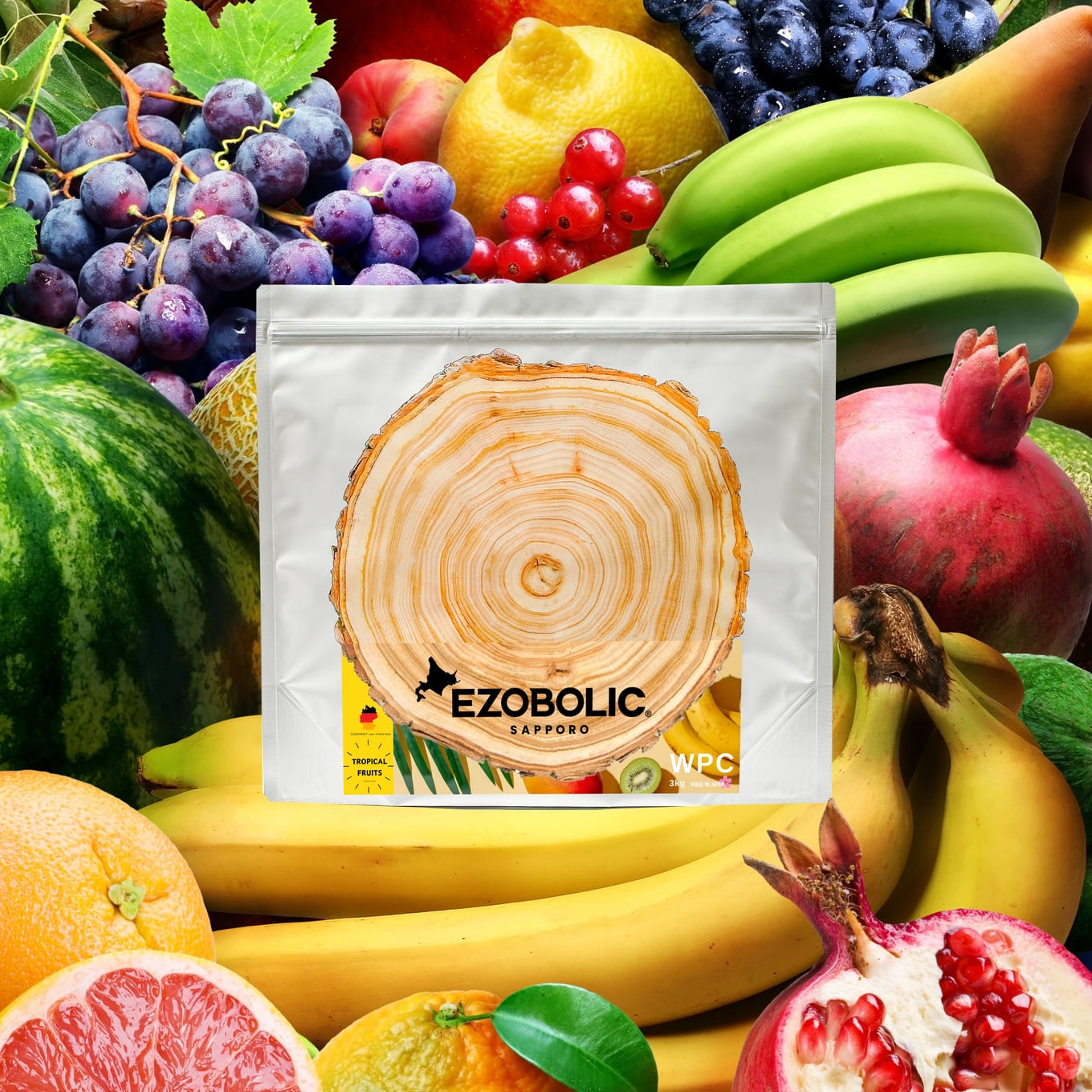 【トロピカルフルーツ風味】 EZOBOLIC プロテイン 3kg トロピカルフルーツ風味 3kg