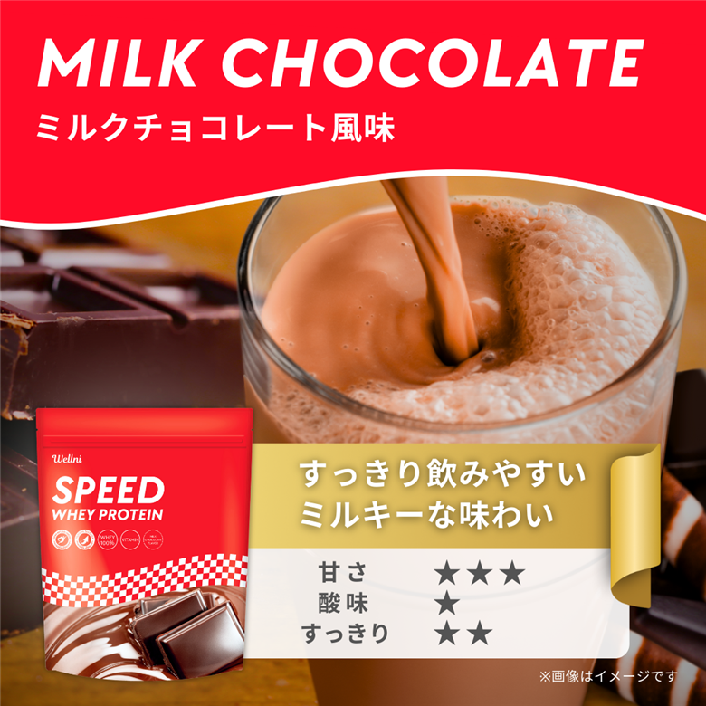 【 5営業日以内発送 】ホエイ プロテイン 1kg ミルクチョコレート風味 ウェルニ ミルクチョコレート風味