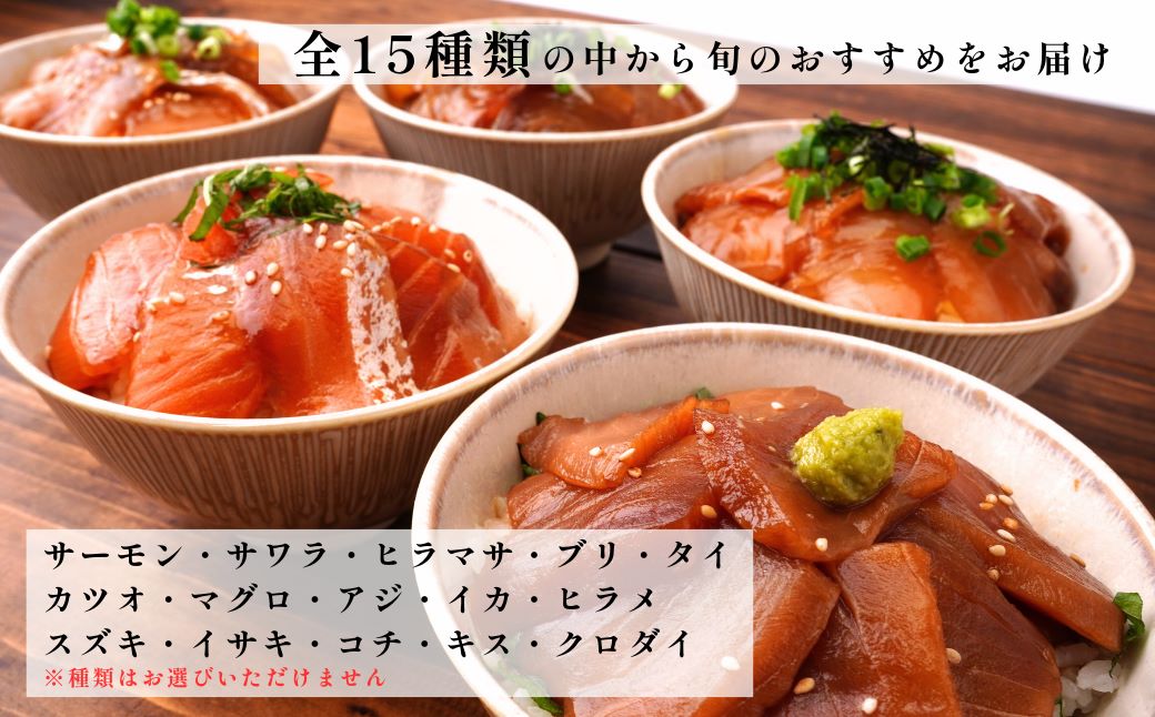 【訳あり】たれにこだわった漬け丼セット 5種1パック 計5食セット