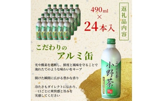 【山口のお茶】小野茶 大(490ml) 24本入り