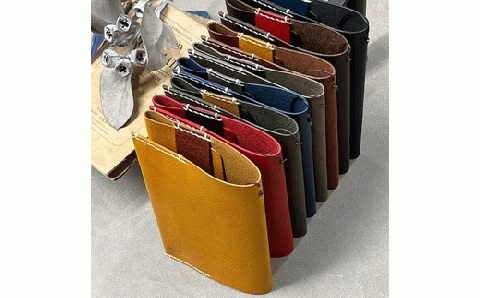 牛革ブックカバー(チョコ)【山口県 宇部市 Book cover 文庫本 本革 読書 ギフト 贈り物】