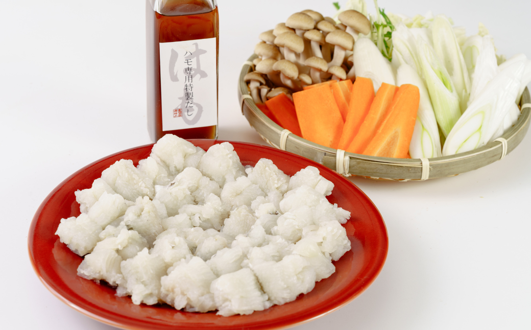 瀬戸内はも　しゃぶしゃぶセット【瀬戸内 はも 白雪 しゃぶしゃぶセット 山口県 宇部市 水揚げ 新鮮 鱧 高品質 お取り寄せ グルメ 魚介類 和食 料亭品質 プレミアム 食材 贅沢 食卓 料理用】