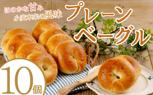 【訳あり】プレーンベーグル 10個セット