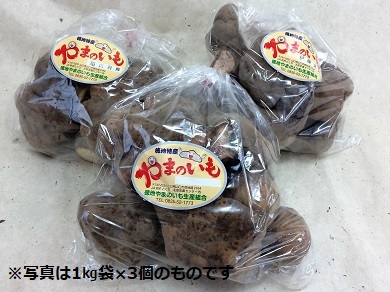 D213 徳地やまのいも1㎏袋(ご家庭用)×2袋