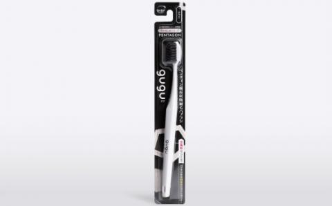 E032 guguペンタゴン備長炭極細毛ハブラシホワイト6本セット