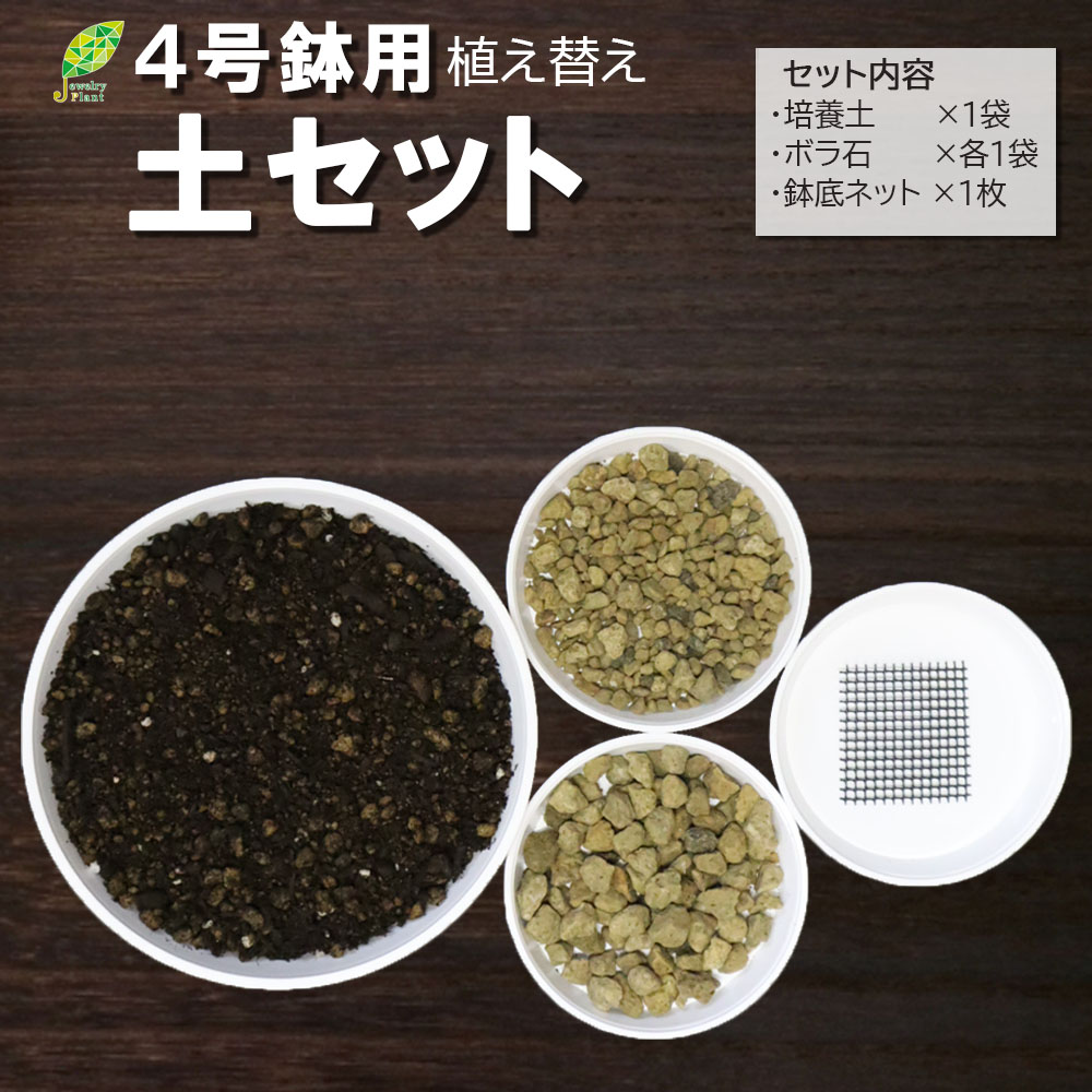 	E101 培養土　【植え替え土セット】　観葉植物の土　4号