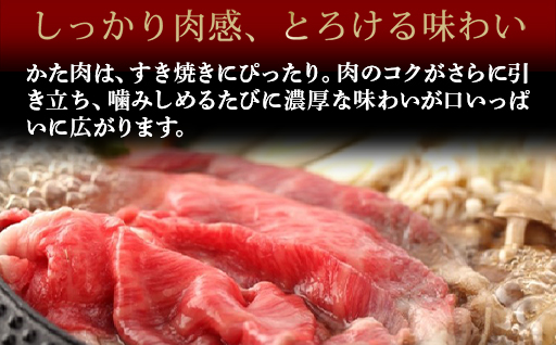 数量限定 牛肉 すき焼き かた 400g 山口県萩市産 見蘭牛 国産  すき焼き用 すきやき すき焼き肉 肉 お肉 牛｜HG000071