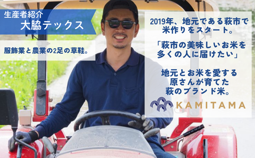 コシヒカリ 令和7年 10kg 米 コメ こめ 萩産 KAMITAMA｜HG000290 10kg×1