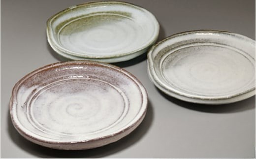 萩焼　荒丸皿　1客｜HG000323