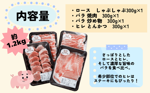 萩むつみ豚 食べ比べセット（小）｜HG000570