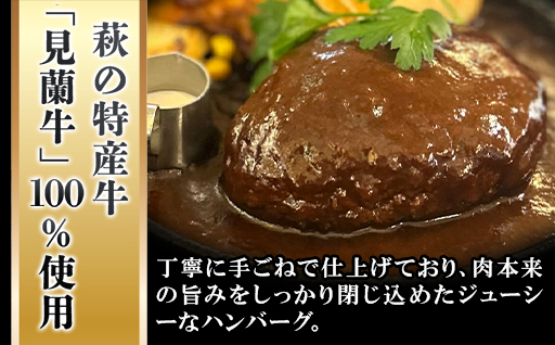 ハンバーグ セット 金 5食 道の駅 萩往還 人気レストラン 玄のハンバーグセット 見蘭牛 牛肉 デミグラスハンバーグ｜HG000597 5食セット