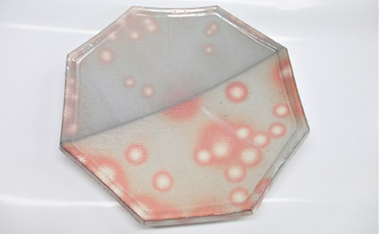 萩焼 8代佳炎作　八角板皿｜HG000022