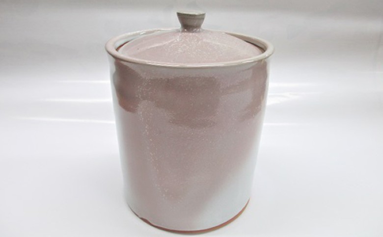 萩焼 8代佳炎作　窯変白萩水指｜HG000023