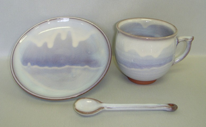 萩焼 萩むらさきコーヒーカップ(丸)｜HG000106