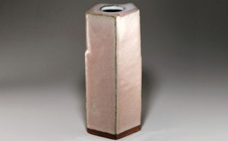 萩焼　窯変面取り花入れ｜HG000342