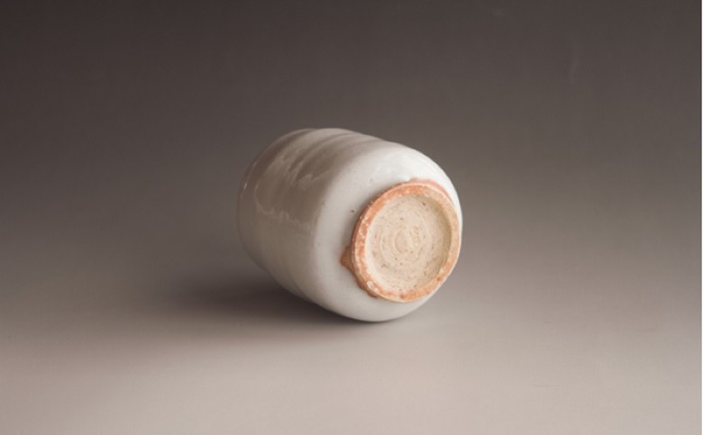 萩焼　8代佳炎作 白萩組湯呑｜HG000608