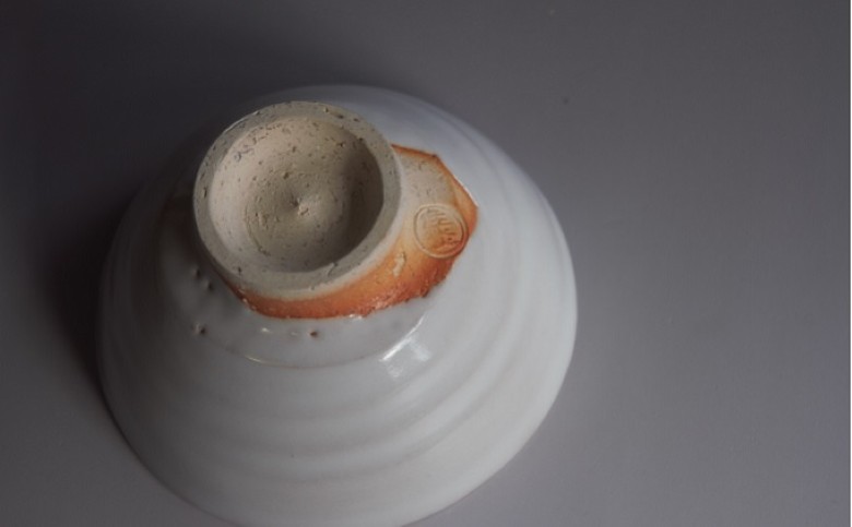 萩焼　8代佳炎作 白萩飯茶碗｜HG000611