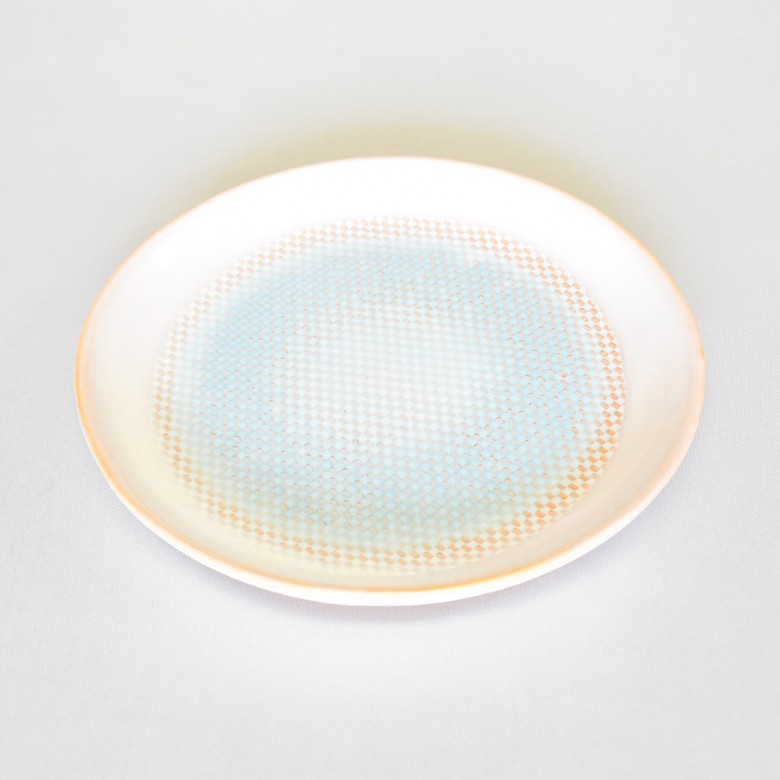 萩焼 スカイブルー大皿｜HG000632