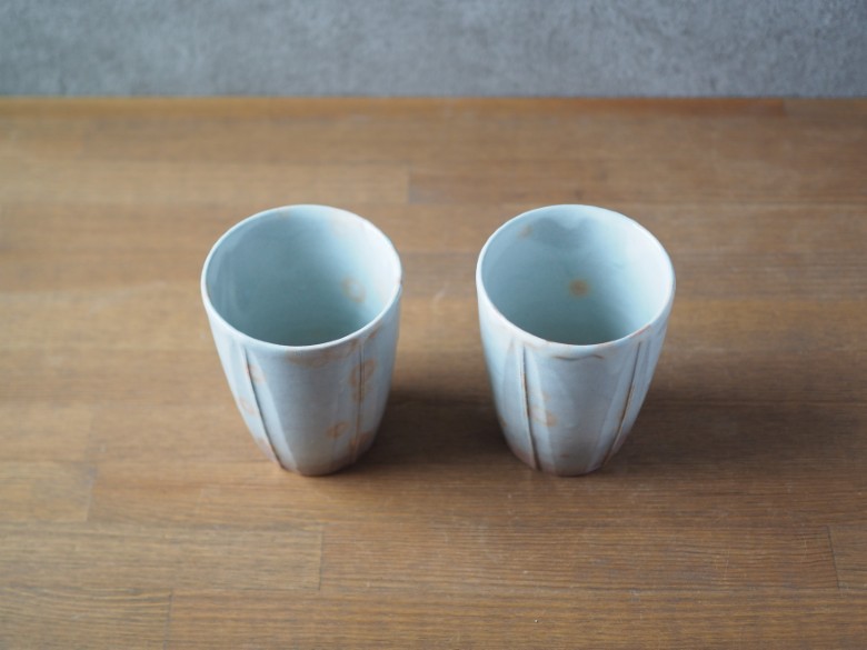 しのぎペアフリーカップ（御本手）｜HG000656