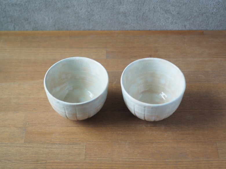 ペアしのぎ丸飯碗（御本手）｜HG000659