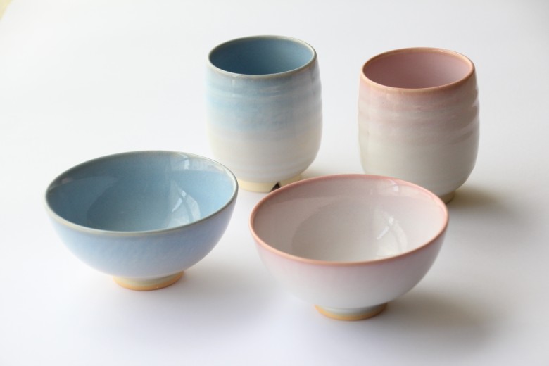 萩焼　つぼみお湯呑＆お茶碗セット｜HG000762