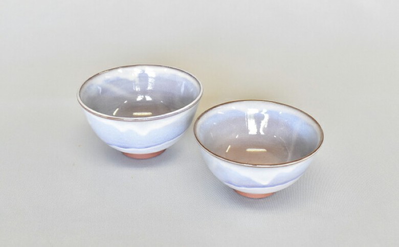 萩焼  萩むらさきペアごはん茶碗｜HG000849