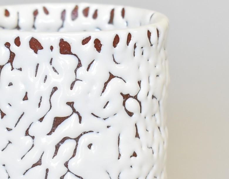 萩焼 梅花皮湯呑「残雪」｜HG000946