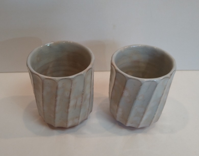 萩焼 湯呑 見島ナナメ ペア｜HG000996