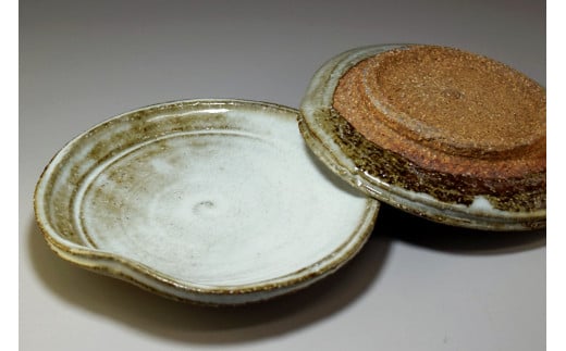 萩焼　荒丸皿　1客｜HG000323