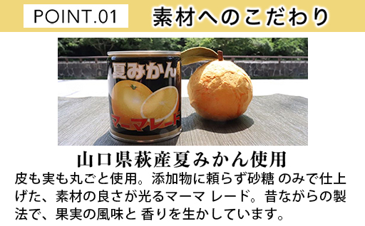 萩名産夏蜜柑／夏みかんマーマレード缶　12個セット｜HG000765