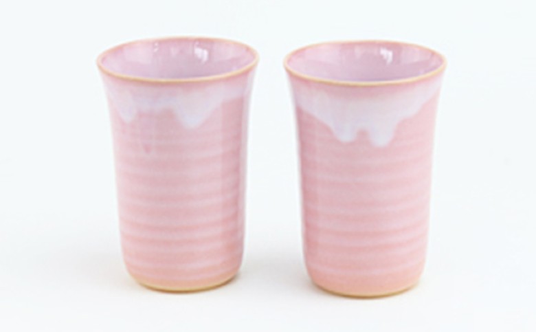 《萩焼》モモイロ ペアカップ｜HG000169