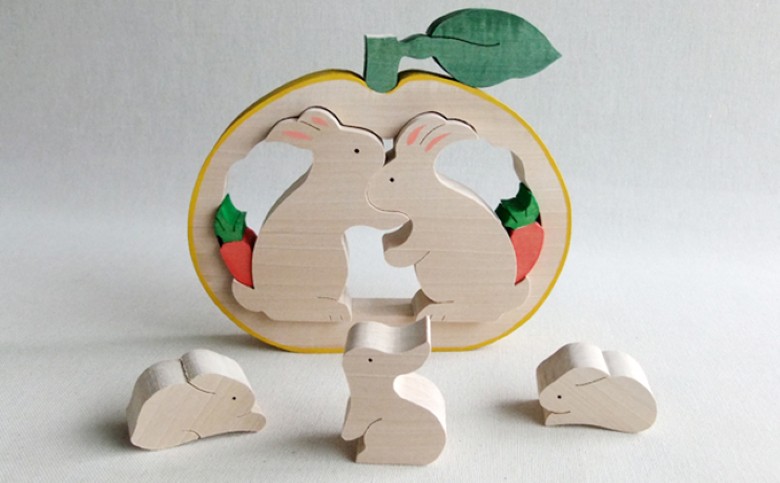 萩・十二支の夏みかん 専用飾り台付（うさぎ）｜HG000176