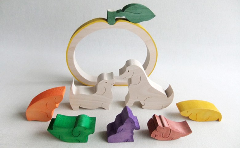 萩・十二支の夏みかん 専用飾り台付（いぬ）｜HG000177