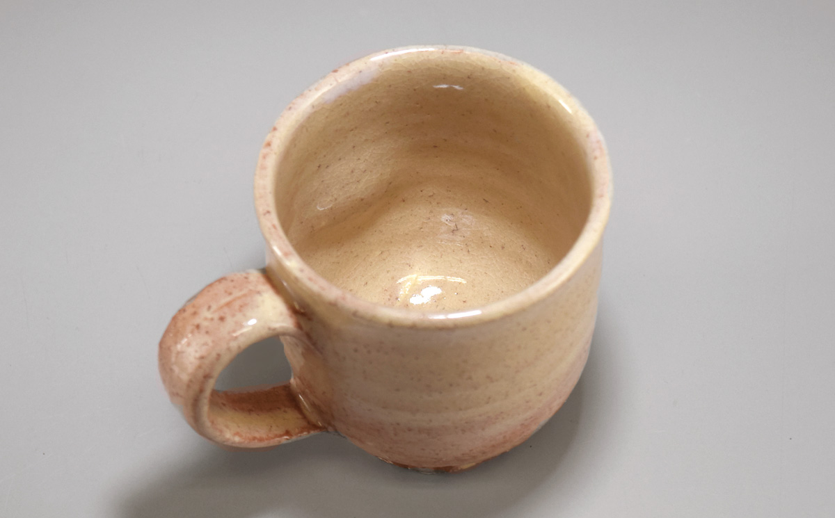 萩焼　マグカップ（へこみ）｜HG000318