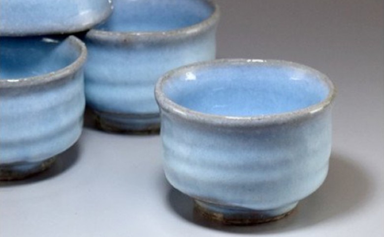 萩焼　蒼の番碗　5客揃｜HG000344