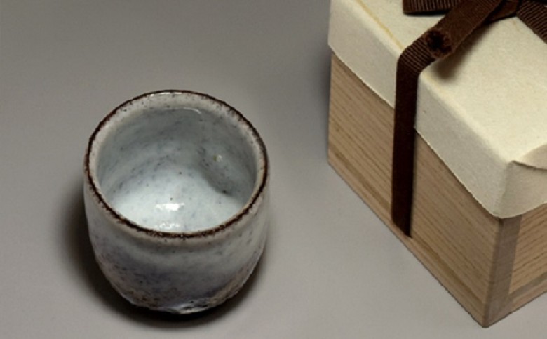 萩焼　萩ぐい呑　吉賀將夫作｜HG000345