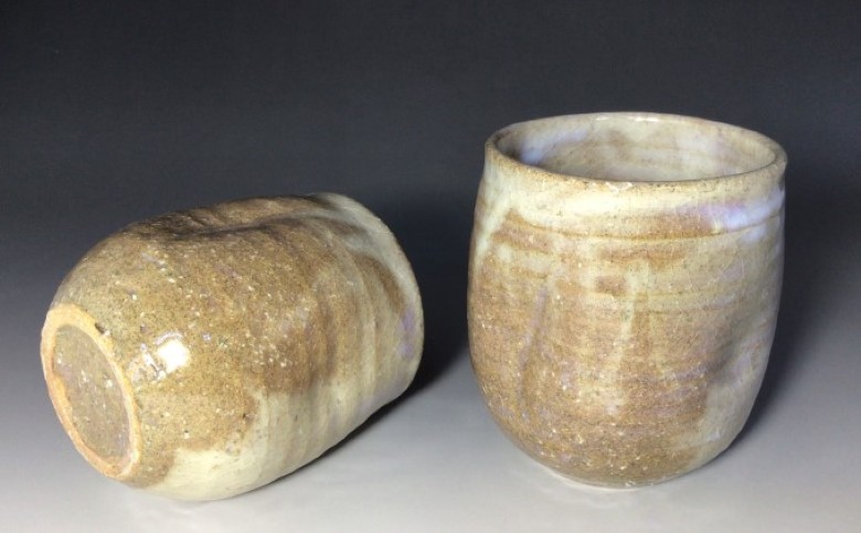 萩焼 夫婦 湯呑　知明作｜HG000455