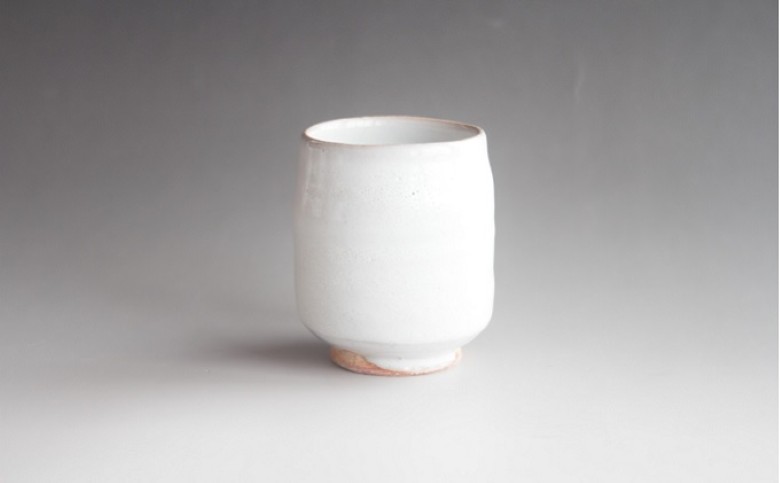 萩焼　8代佳炎作 白萩組湯呑｜HG000608