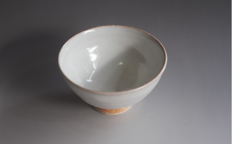 萩焼　8代佳炎作 白萩飯茶碗｜HG000611